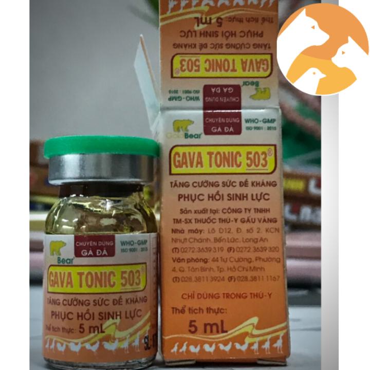 GAVA TONIC 503 [5 ml] Thuốc cho gà đá tăng sức đề kháng, phục hồi sinh lực