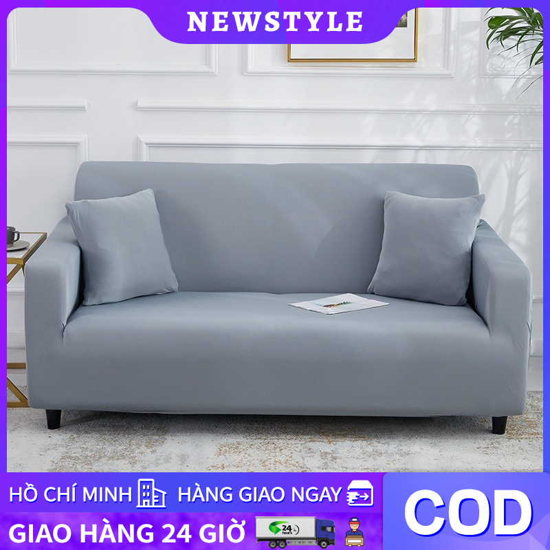 Bọc sofa vỏ bọc đệm ghế sofa 3 chỗ mềm mại co giãn chống bụi chống trượt chất lượng cao