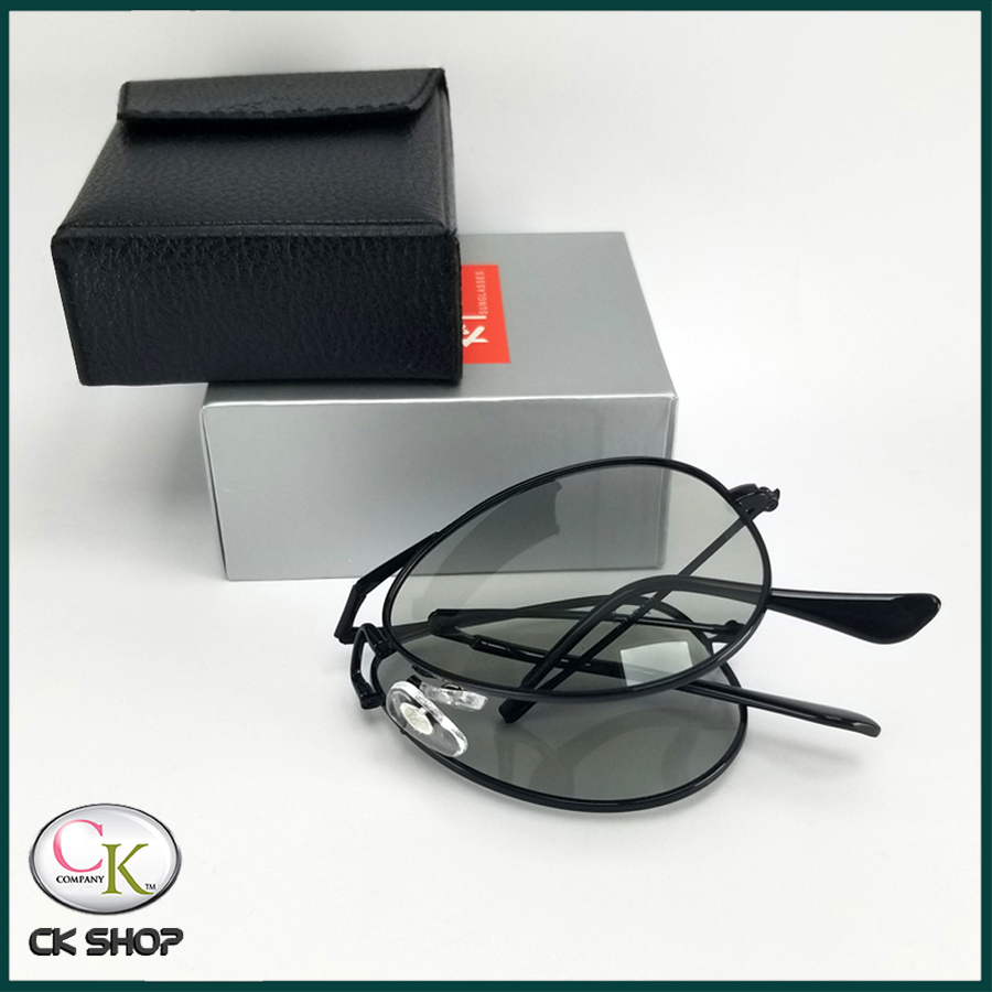 Kính mát nam gấp gọn đổi màu ngày đêm 7K 3479 - Mắt kính nam đổi màu tròng phi công Polarized phân cực trong suốt chống nắng chống tia UV bảo vệ mắt khỏi tia cực tím. Kính đi đêm nam full bộ y hình