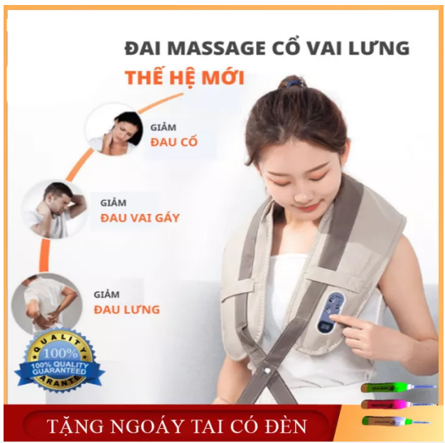 Máy Massage Toàn Thân. Đai massage giảm béo, Máy matxa cổ vai gáy - Máy Mát Xa Xung Điện - Đai Masage Cổ Vai Gáy - Masage Cổ Toàn Thân 3D- Máy massage cổ vai gáy - Giảm đau nhức, lưu thông tuần hoàn máu