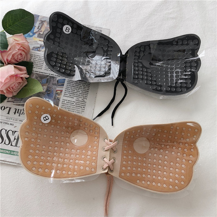 Áo bra dán ngực cánh tiên rút dây mã p33, áo dán ti silicon cánh tiên cài trước