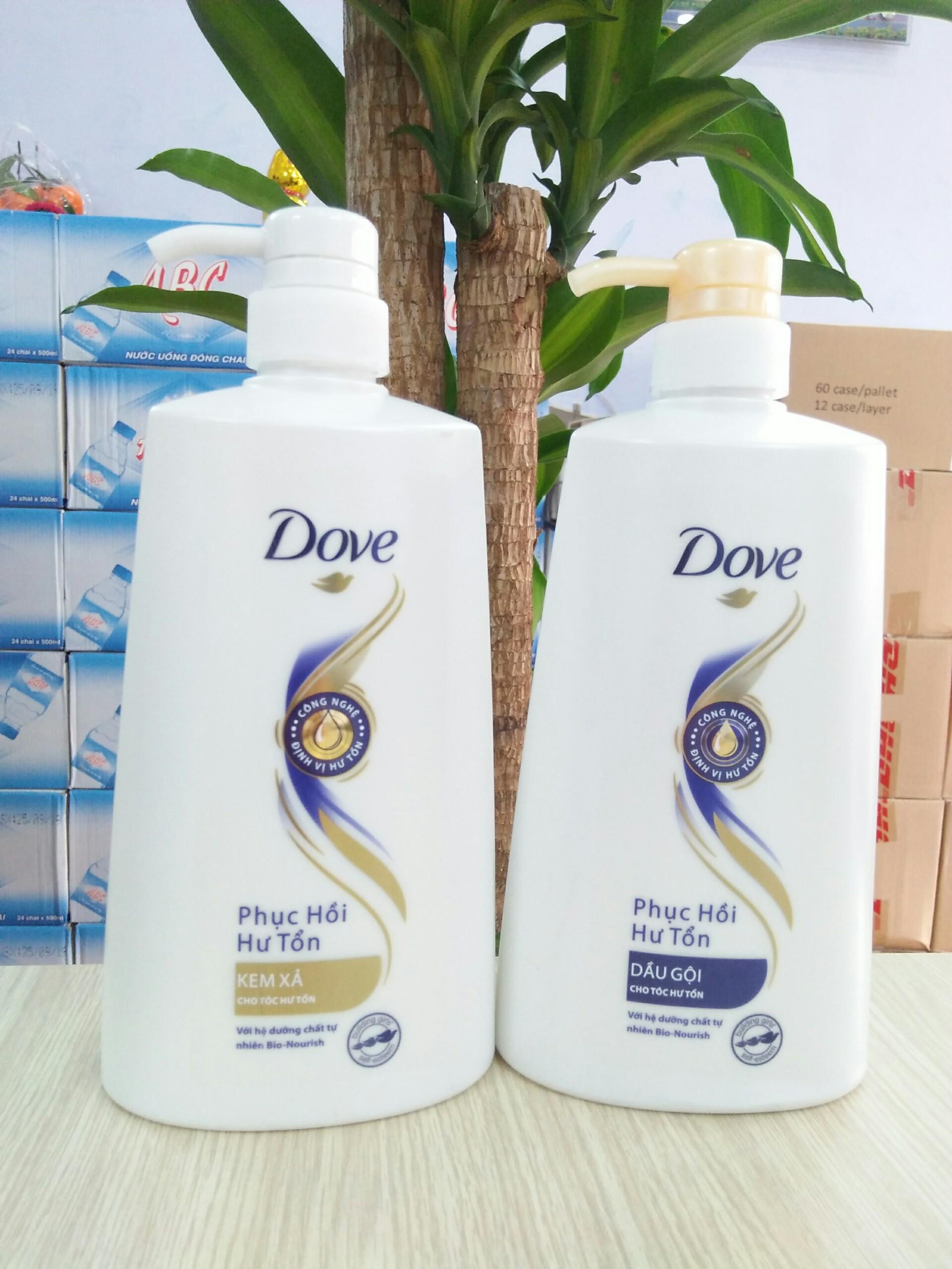 Combo 1 dove dầu gội vòi 650g + 1 dove kem xả vòi 620g