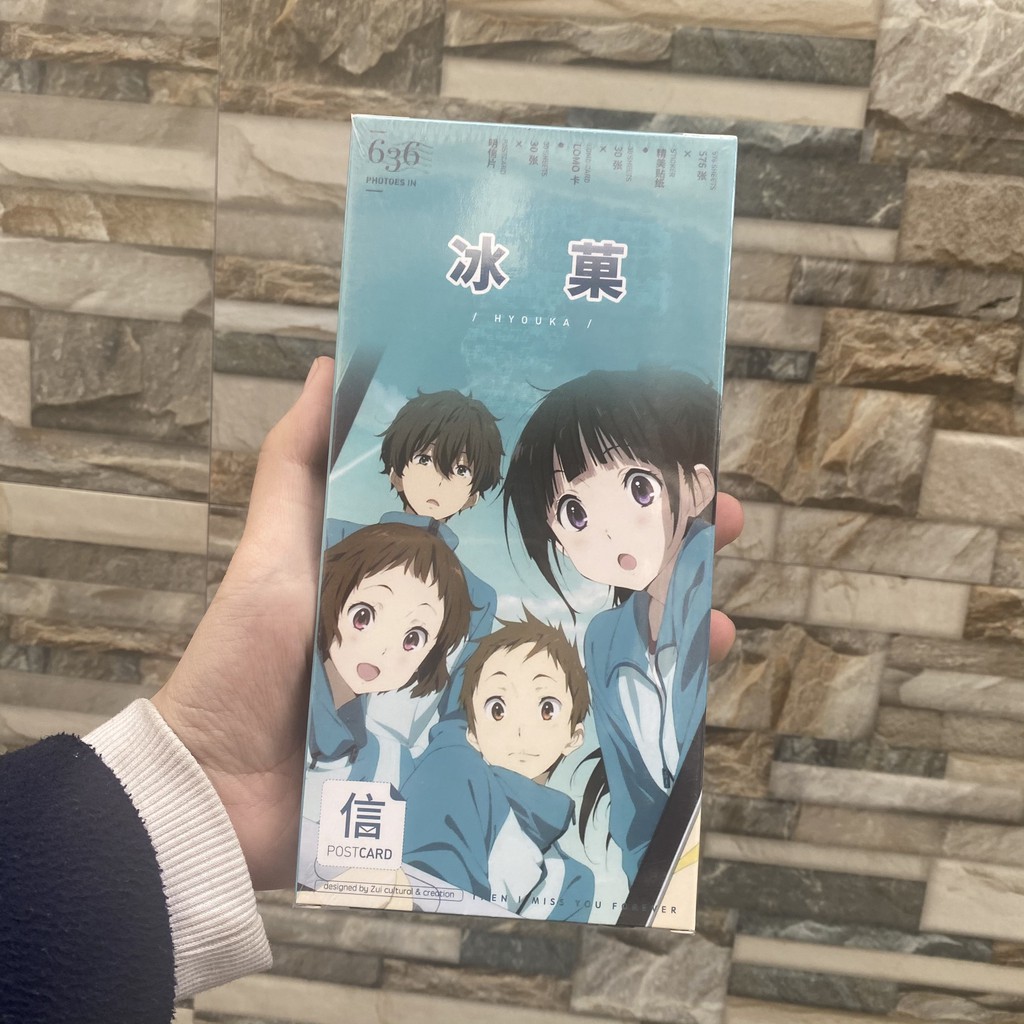 Hộp ảnh postcard in hình HYOUKA KEM ĐÁ 636 ảnh in hình anime chibi ...