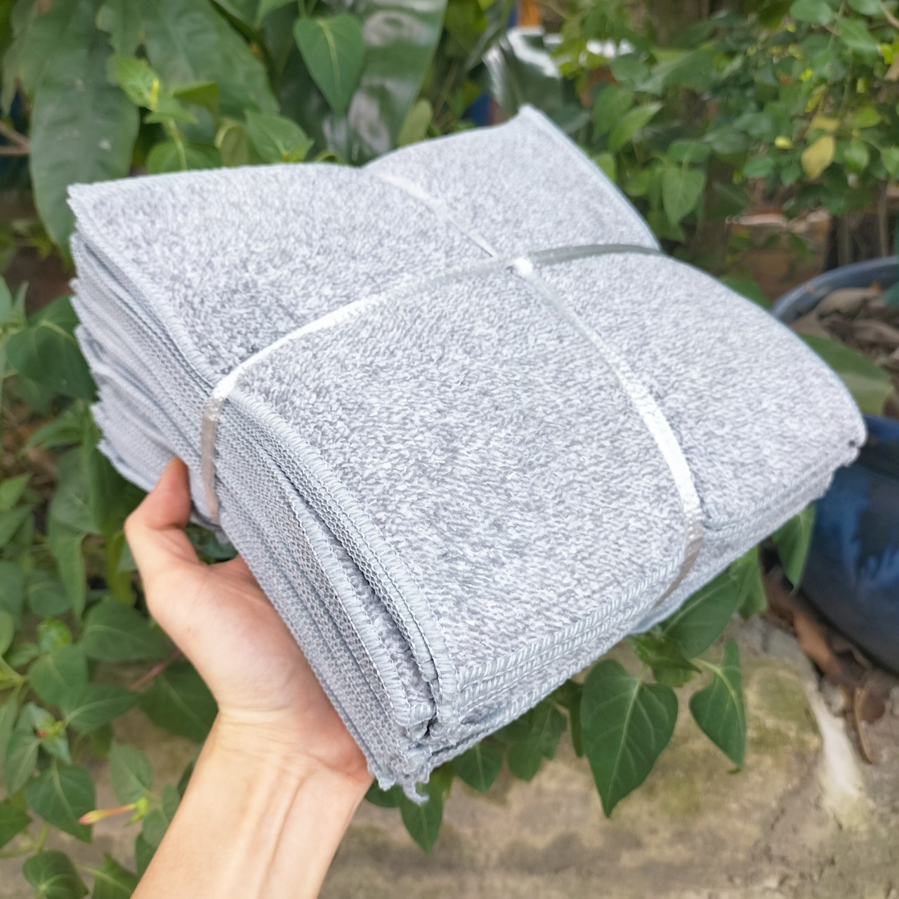 Combo 50 khăn lau đa năng lau bếp , lau chén đĩa 2 mặt than tre kt 23x23cm - siêu mềm hút nước