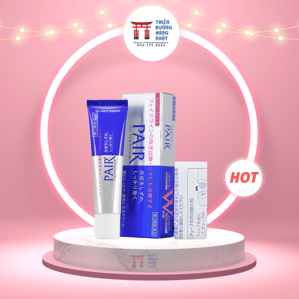 Kem chấm mụn pair acne w cream nhật bản 24gr