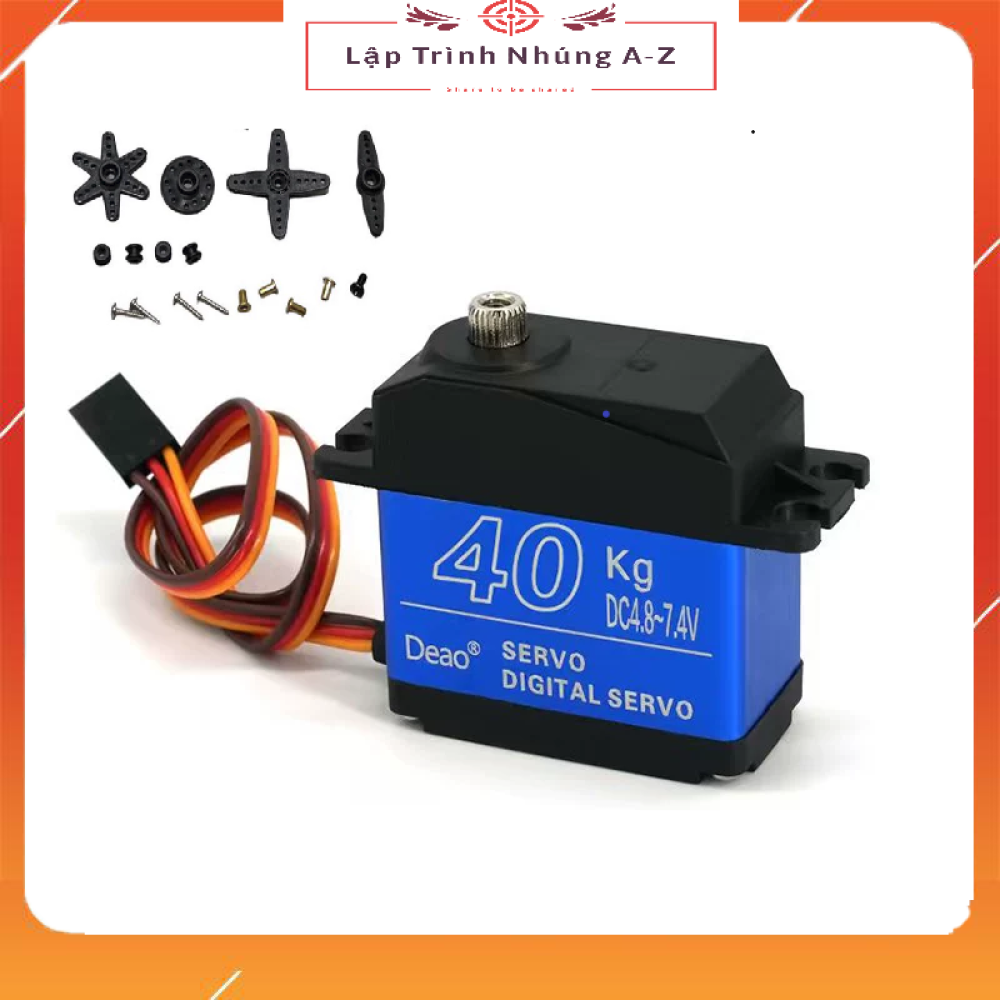 [Lập Trình Nhúng A-Z][G211] Động Cơ Servo Bánh Răng Kim Loại Mo Men Xoắn Cao 40Kg