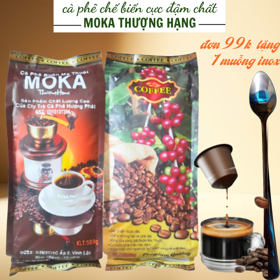 ( 500G/1KG )cà phê ARABICA THƯỢNG HẠNG được chế biến dành cho pha phin truyền thống, vị đậm, cực thơm, cực chất