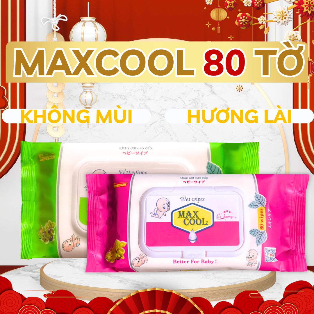 Khăn giấy ướt cao cấp 80 Tờ Max Cool
