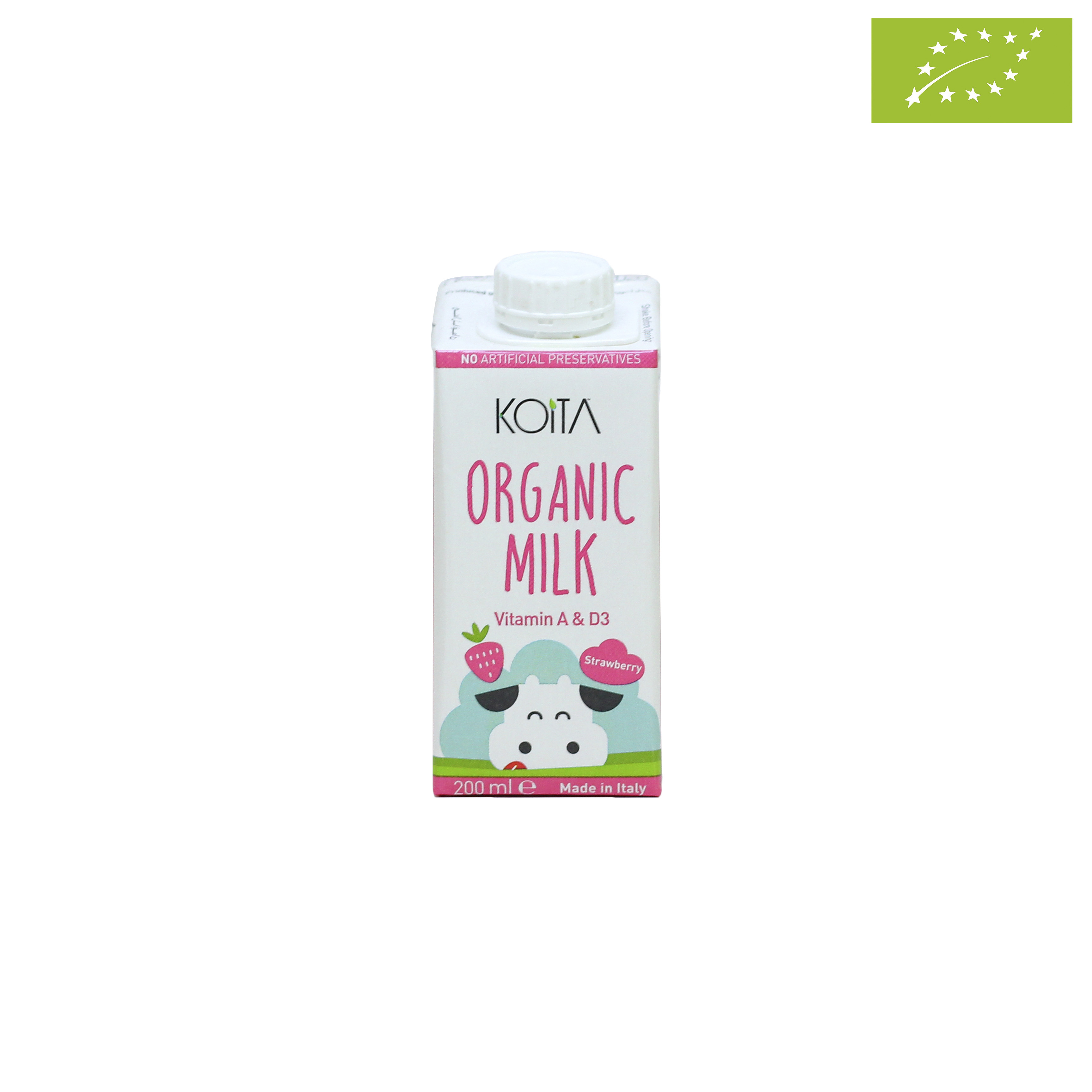 Sữa bò hữu cơ vị dâu ít béo Koita