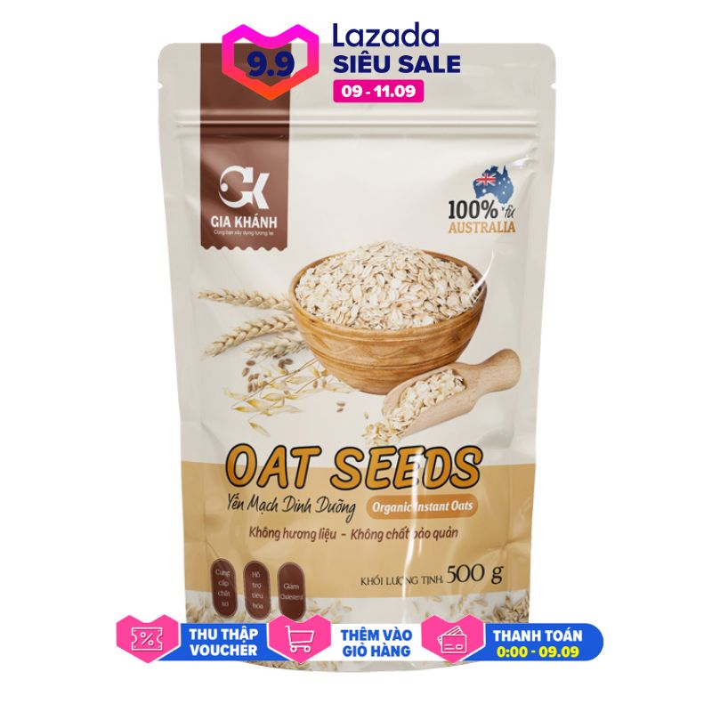 [HCM]Yến mạch ăn liền (Instant Oats) 500g - Gia Khánh