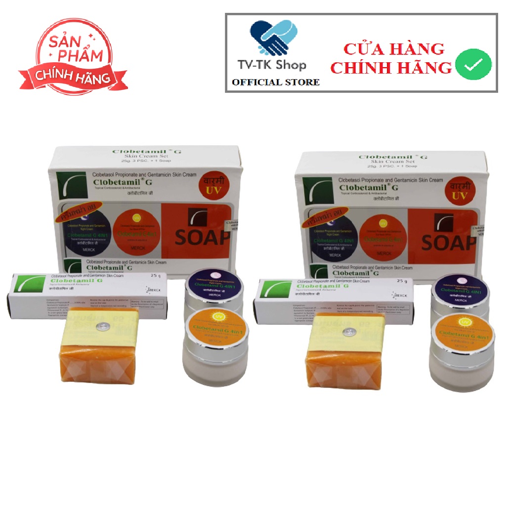 Combo 2 Bộ Kem Nám Tàn Nhang Clobetamil G Thái Lan - Mẫu mới