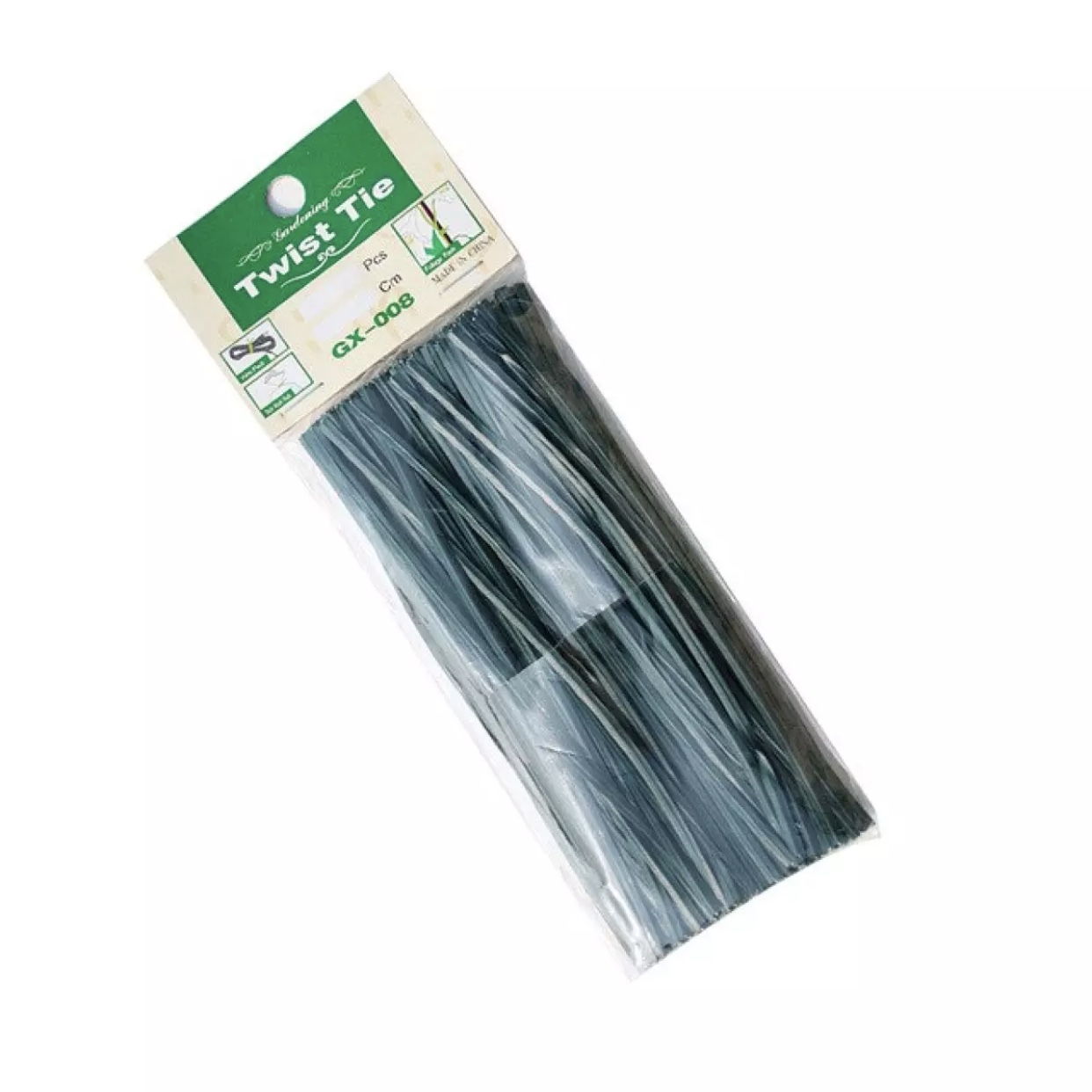 Dây buộc đồ đa năng Twist Tie GX-008, 200 sợi 10 cm (Dây nhựa, lõi kẽm), Dây buộc hoa lan, buộc cây dây leo