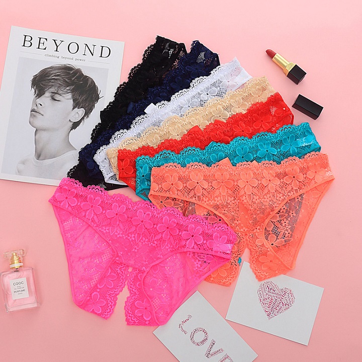 [HCM]Quần lót nữ ren xẻ đáy - Quần lót nữ ren cao cấp CM114 - ChipMall