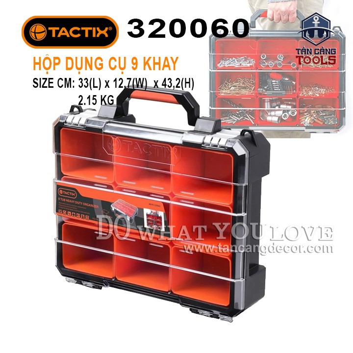 Hộp đựng linh kiện tiện ích 9 ngăn tactix 320060