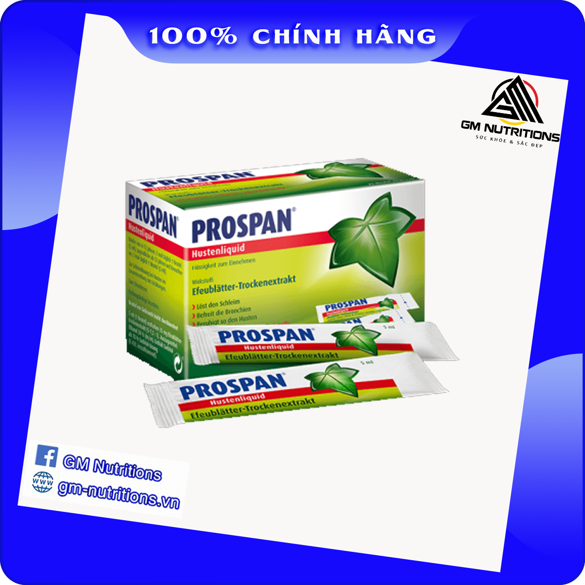 Siro ho Prospan dạng gói