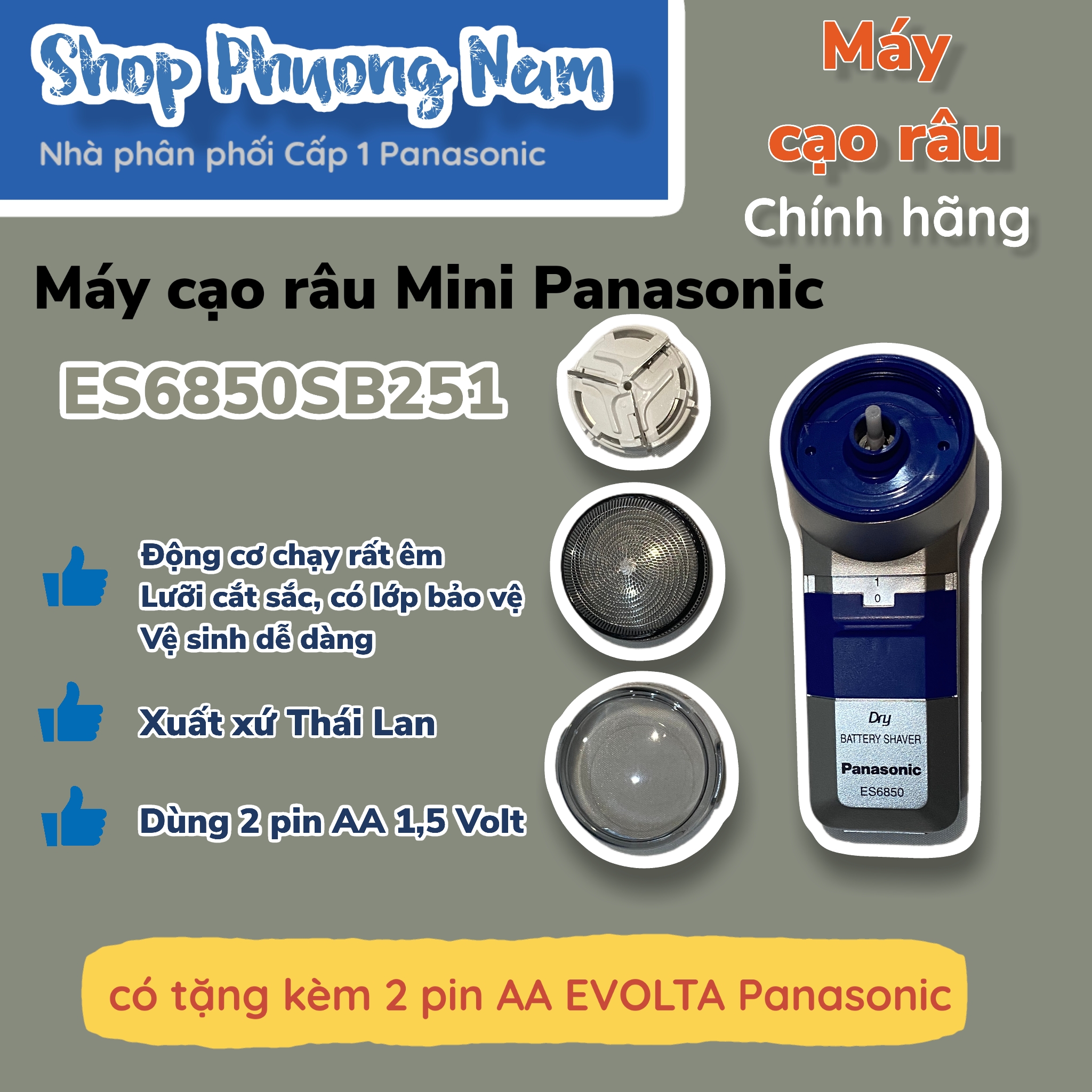 Máy cạo râu mini Panasonic ES6850