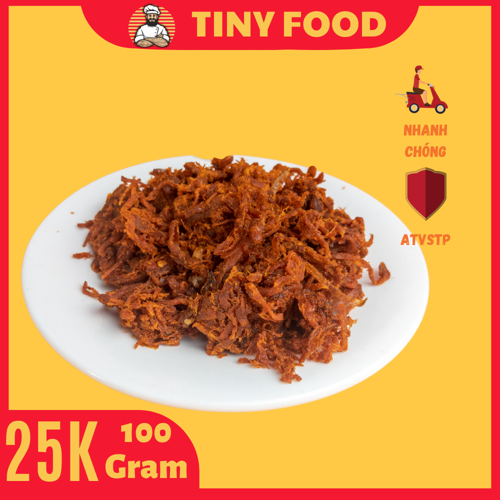 Khô bò xé sợi,bò khô cay nhẹ 100g Tiny Food đồ ăn vặt giá rẻ đà nẵng