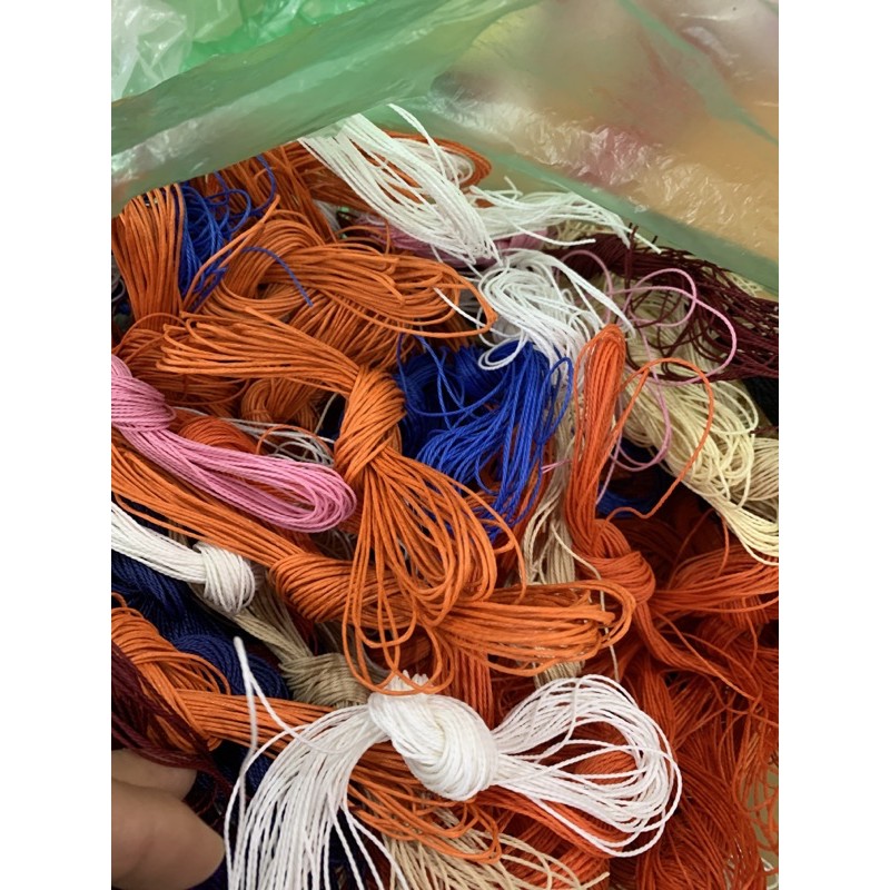 Dây cói xoắn sợi 1mm làm vòng tay bó 10m