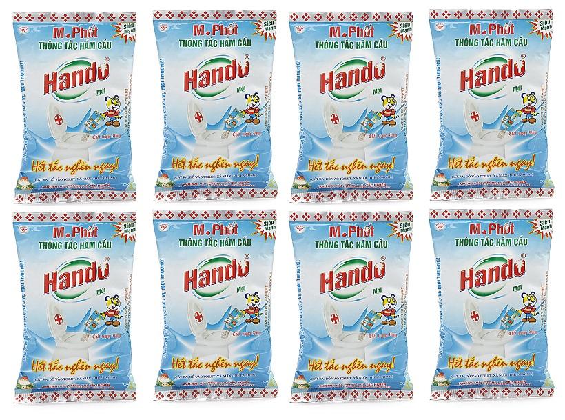 [HCM]Bộ 8 gói bột thông tắc hầm cầu bể phốt 300g Hando (Xanh) MSS23
