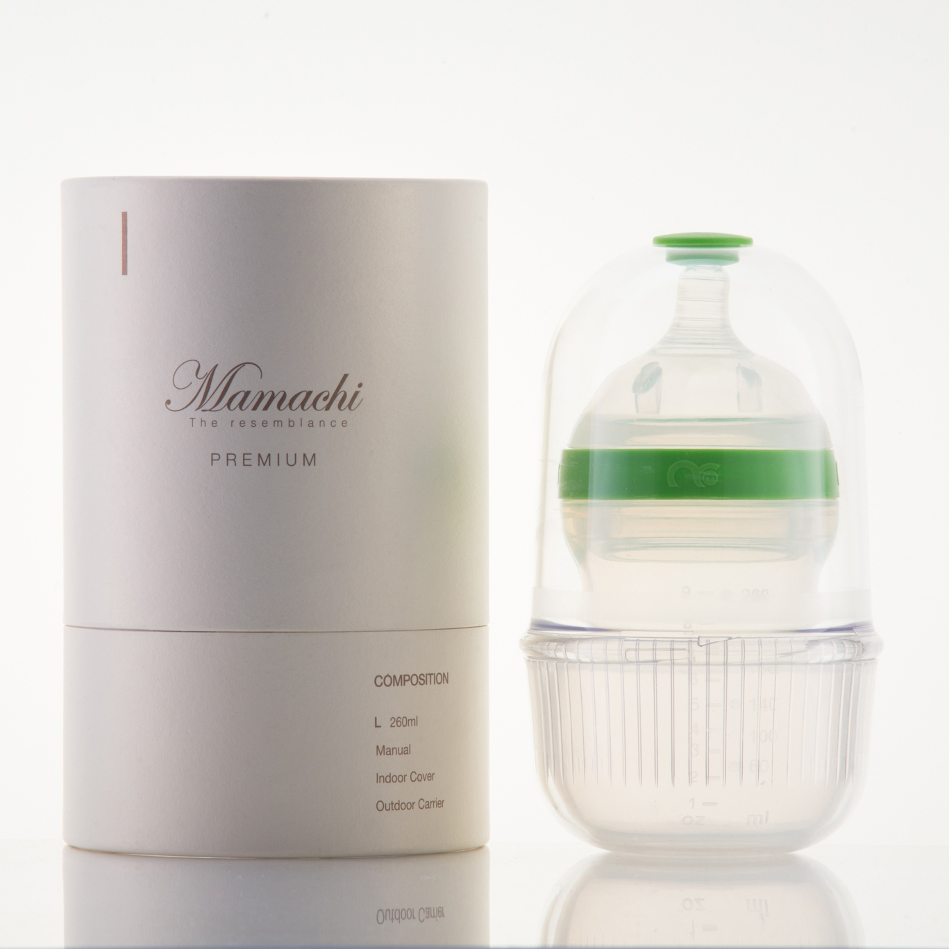 Bình sữa silicone Mamachi 260 ml, thiết kế mô phỏng đường cong mềm mại của người mẹ khi mang bầu