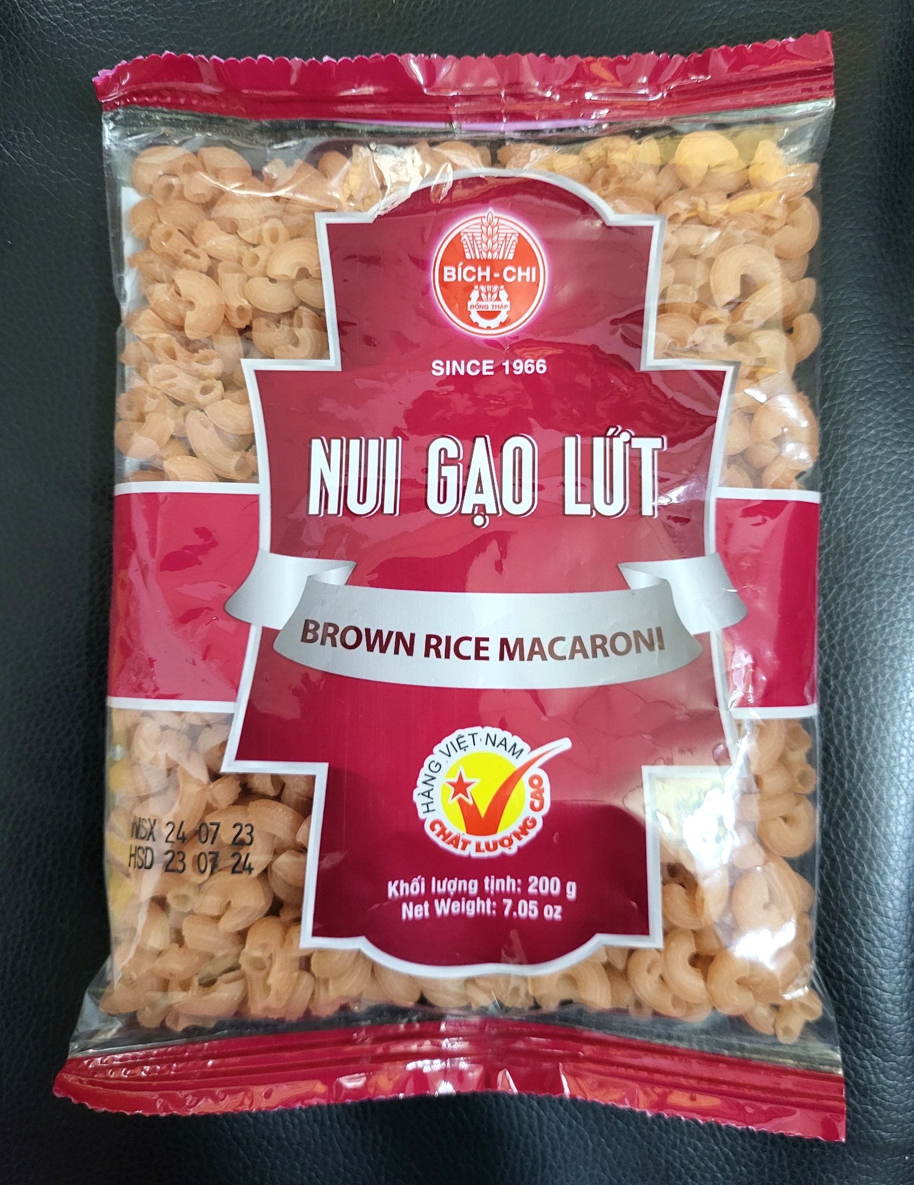 BÍCH CHI - gói 200g - NUI GẠO LỨT Brown Rice Macaroni