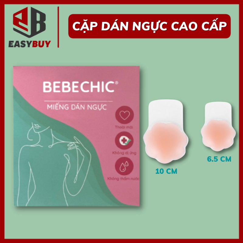 Cặp miếng dán nâng ngực cao cấp tái sử dụng nhiều lần 6.5cm -> 10cm