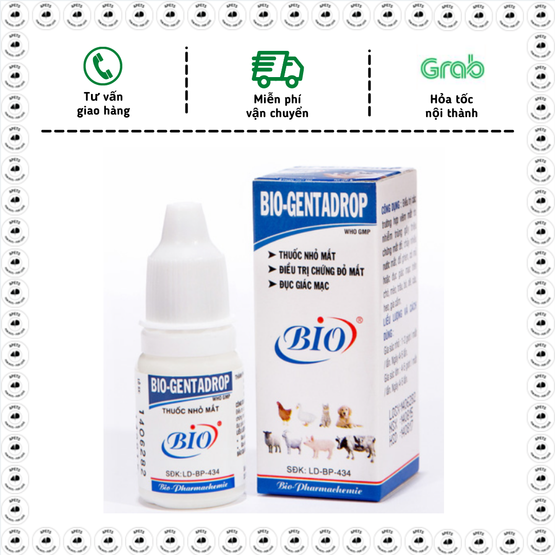 Nhỏ mắt chó mèo BIO Gentadrop