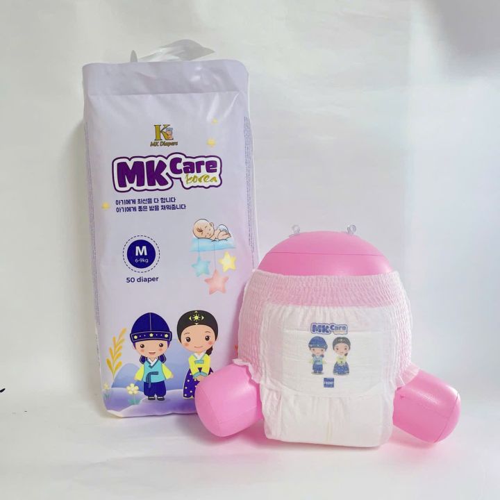 Tã Bỉm cao cấp MK CARE Hàn Quốc siêu mềm mịn, thấm hút tốt