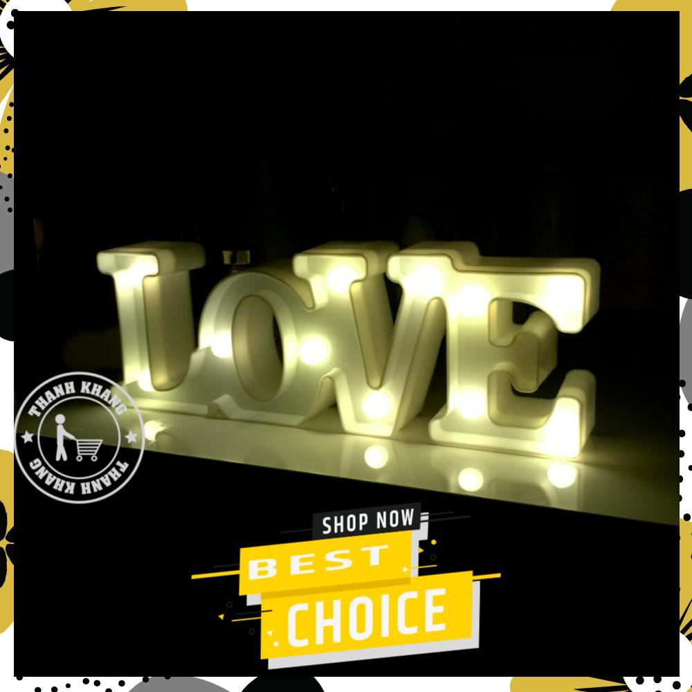 Đèn Led 3D trang trí chữ love dài 30 x cao 11 x 5 cm Thanh Khang 015000010 Công suất tiêu thụ điện thấp, Chất liệu nhựa cao cấp, Hệ thống đèn led hài hoà làm nổi bật không gian