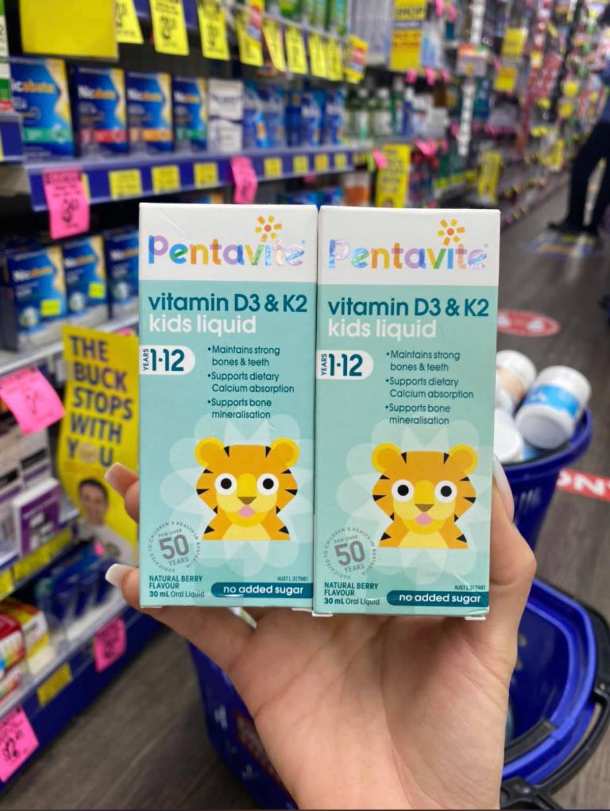 Pentavite Vitamin D3 & K2 Kids Liquid 30ml