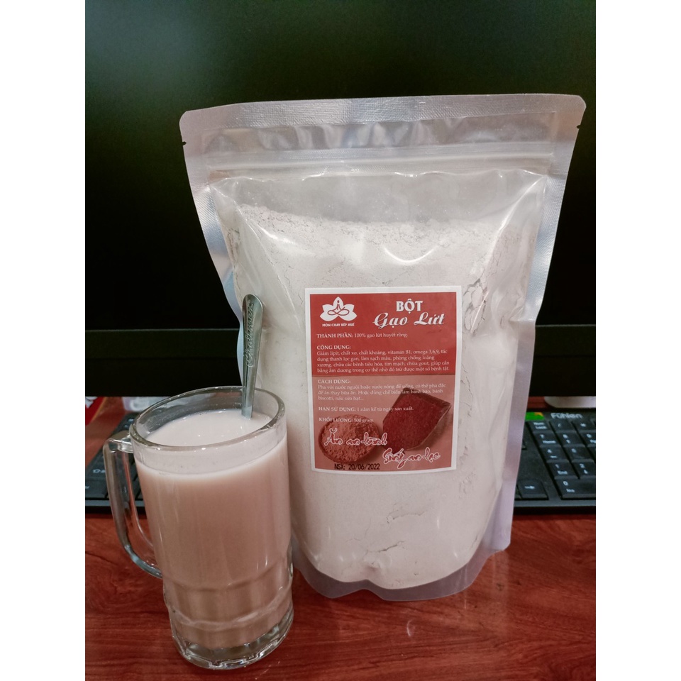500g Bột gạo lứt nguyên chất Uống liền giảm cân
