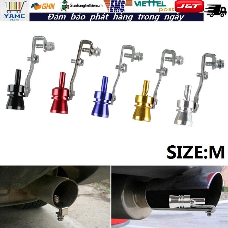 【Có hàng sẵn】【Đen】Size M Còi Turbo gắn vào ống bô xe máy / xe hơi Đa năng Ô Tô Xe Turbo Âm Thanh Còi Nhét Ống Thoát Khí Thổi tắt VALE BOV Mô Phỏng WHISTLER