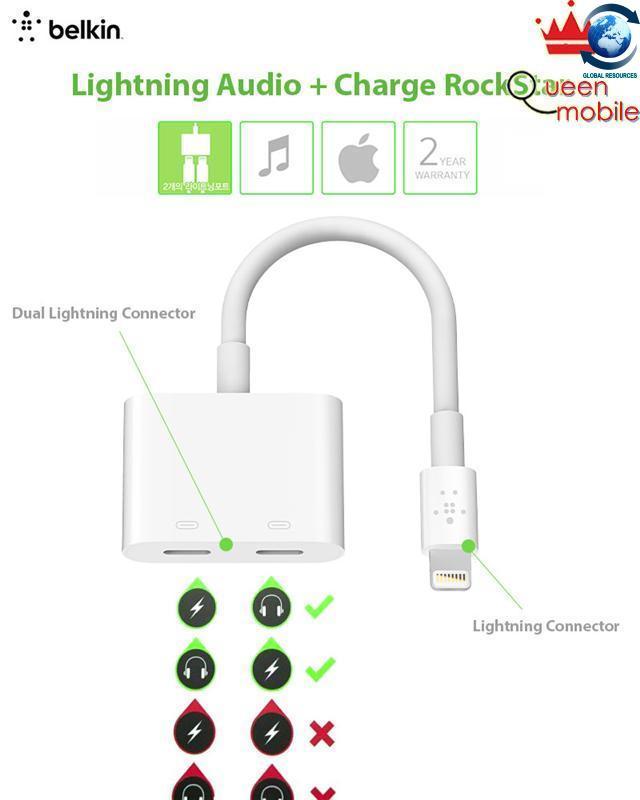 Bộ chia lightning audio & charge rockstar - f8j198btwht