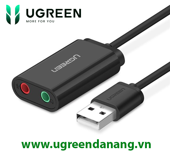 Card sound usb 2.0 to 3.5mm chính hãng ugreen 30724 cao cấp