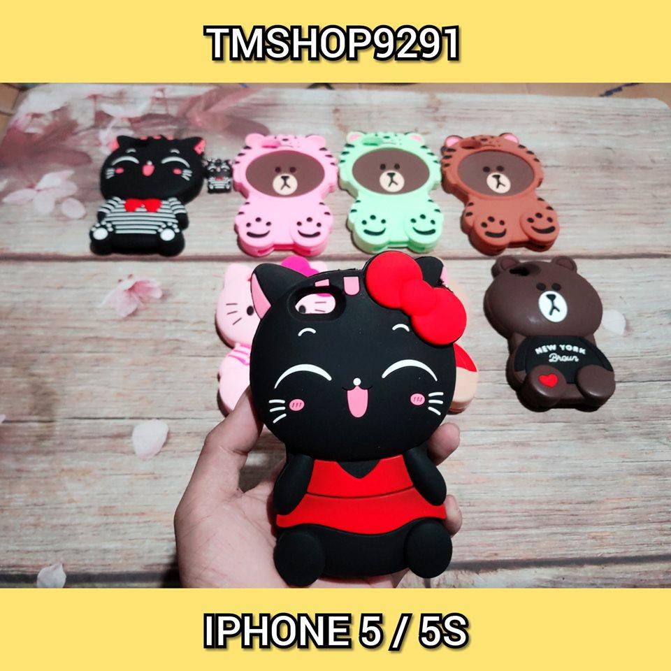 ỐP DẺO HÌNH THÚ  IPHONE 5G 5S SOẠN HÌNH NGẪU NHIÊN