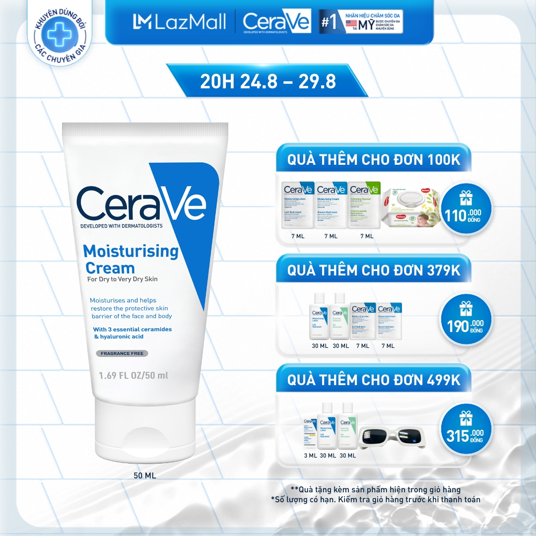 Kem dưỡng ẩm toàn thân Cerave Moisturizing Cream 50ML