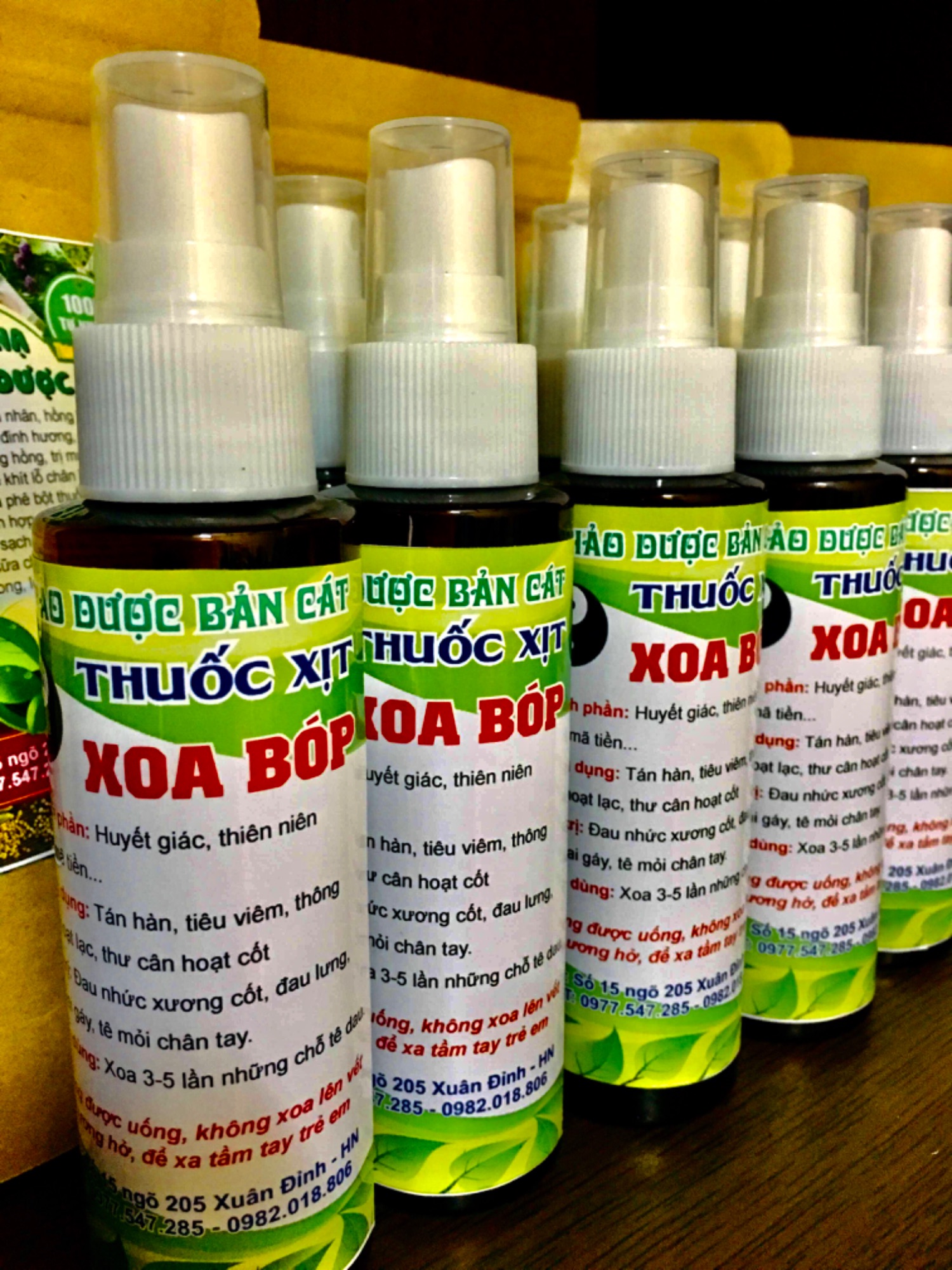 Xịt xoa bóp 100ml
