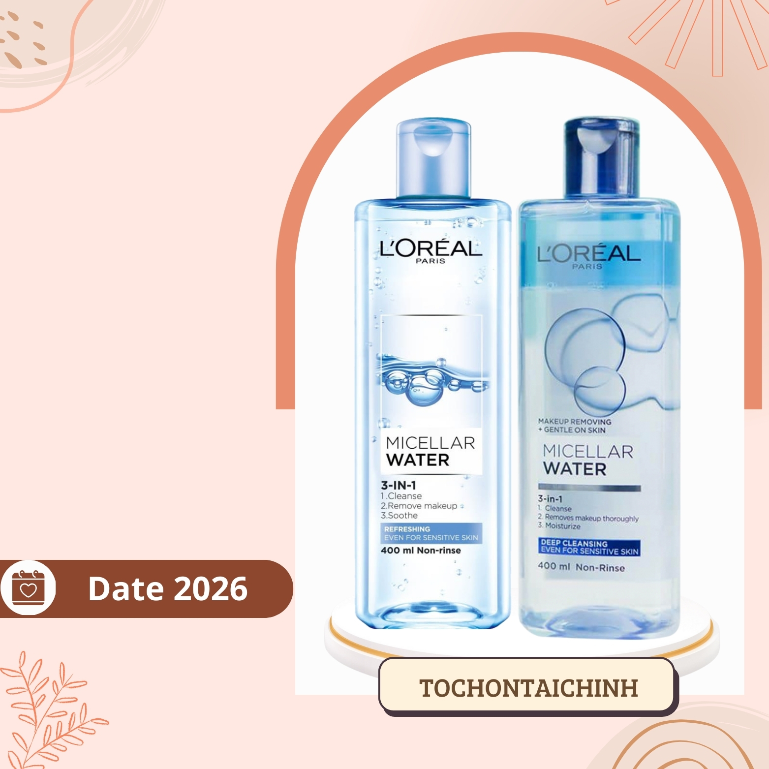 Nước tẩy trang Loreal Micellar Water 400ML