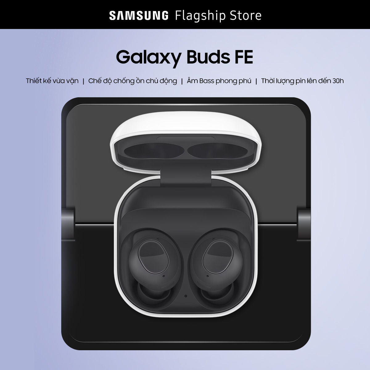 [SIÊU SALE GIỮA THÁNG 15-17.6] Tai nghe Samsung Galaxy Buds FE, Kết nối Bluetooth, ANC, 3 Micro Chống ồn, Cảm ứng chạm