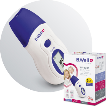 Nhiệt kế hồng ngoại cho bé bwell swiss wf-1000 - chính hãng thụy sỹ - bảo hành 2 năm - 1 đổi 1