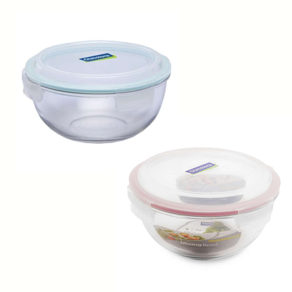 Bát trộn thuỷ tinh có nắp cài Glasslock Hàn Quốc dung tích 2000ml MBCB-200 Made in Korea