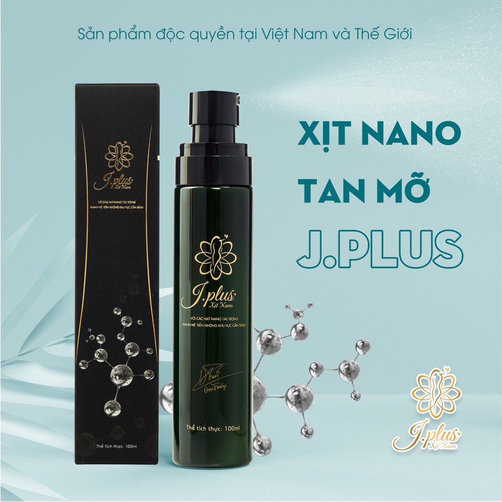 Xịt Tan Mỡ Bụng J PLUS - Xịt Nano Tan Mỡ Bụng Đùi - Hoạt Chất Từ Thiên Nhiên, Đẩy Lùi Mỡ Thừa Nhanh Chóng- 100 ML- Tặng Kèm Thước Dây Đo Vòng Eo