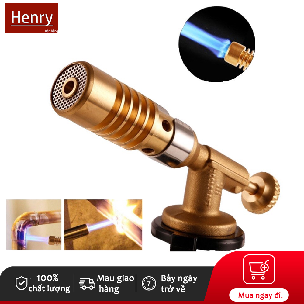 Henry Đèn khò ga 1300 độ bằng đồng nguyên khối độ bền cao