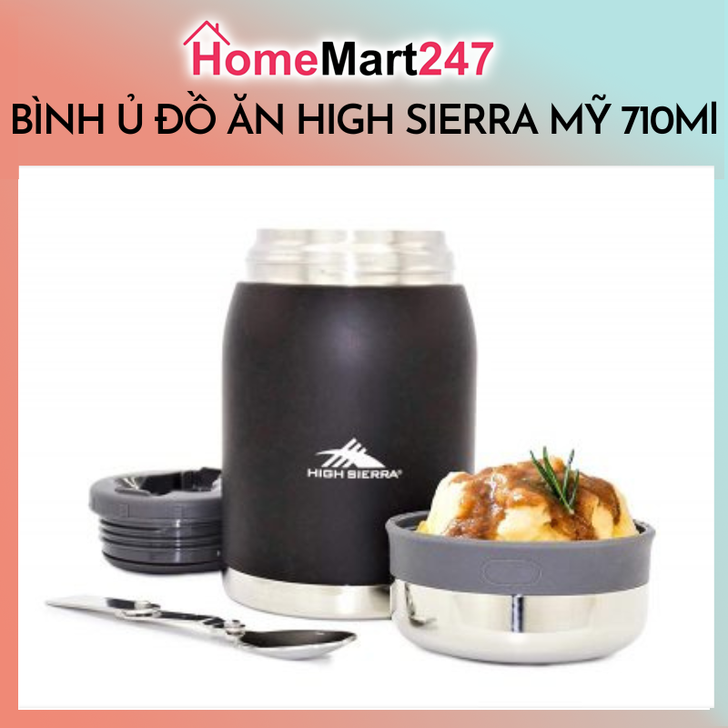 Bình giữ nhiệt thức ăn, ủ cháo high sierra stainless steel food jars 710ml mỹ