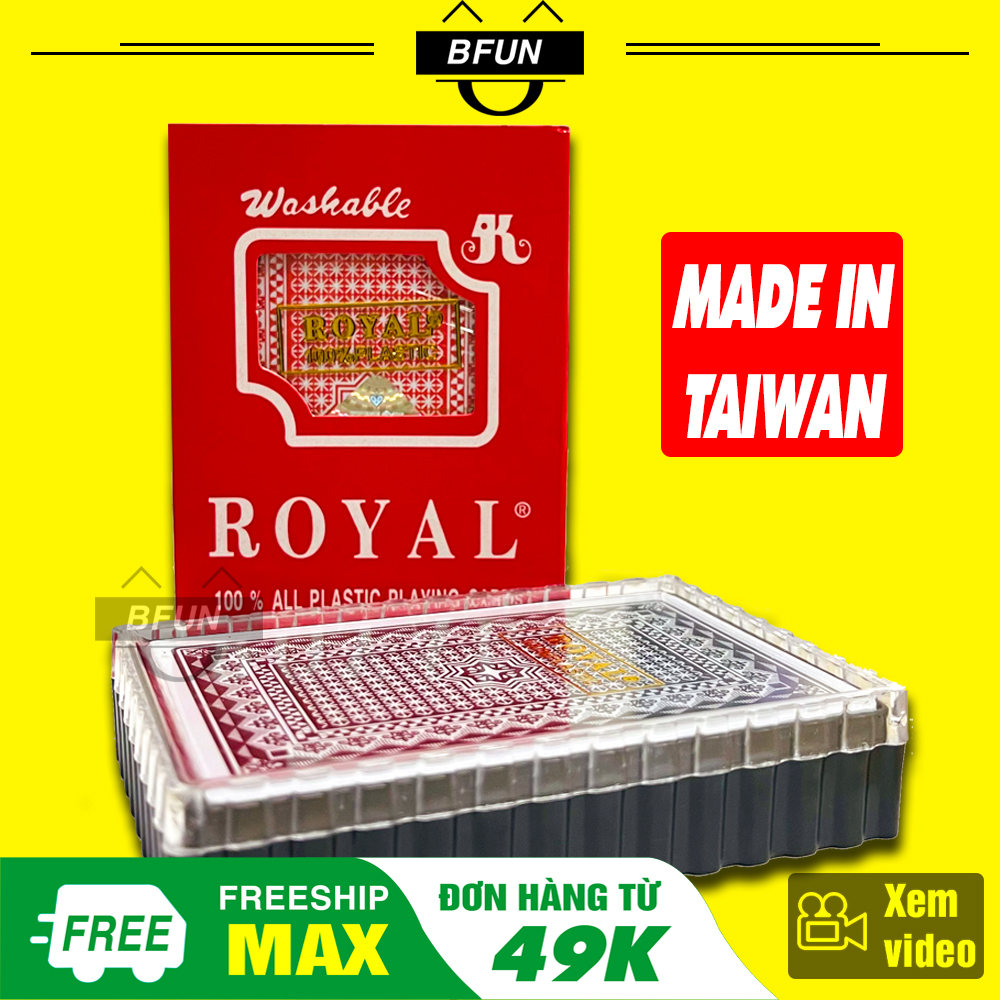 Bài 52 Lá Nhựa ROYAL CAO CẤP - Bộ Bài Tây Nhựa CỰC ĐẸP -  Boardgame Đồ Chơi Trẻ Em BFUN (Giao Màu Ngẫu Nhiên)
