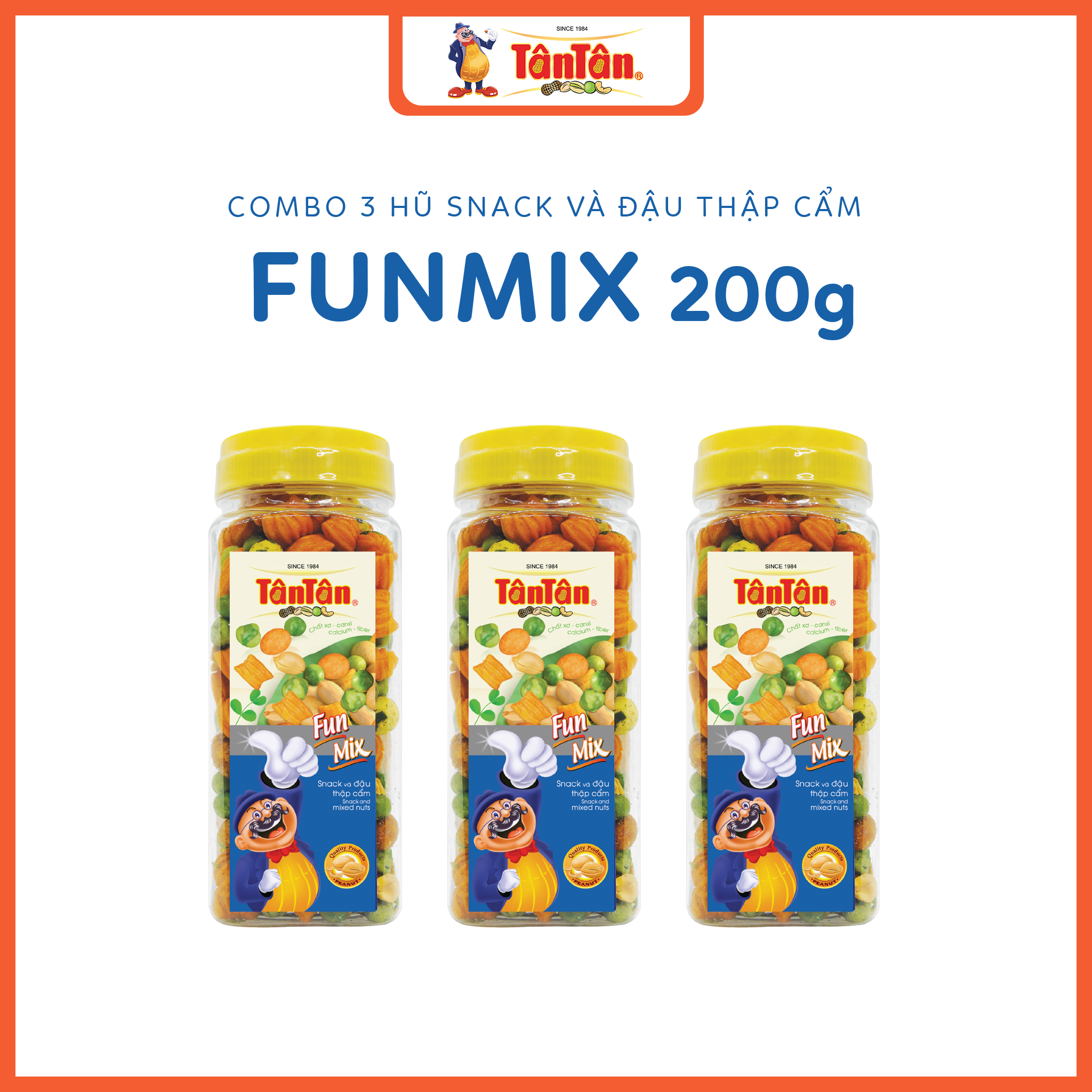 Combo 3 hũ Snack & Đậu thập cẩm (200g/hũ)