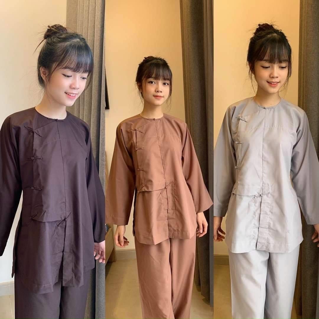 Đồ lam nữ đi chùa mẫu vạt hò