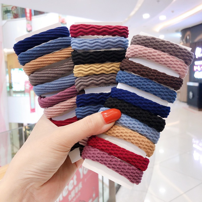 Dây buộc tóc, cột tóc co giãn phong cách Hàn Quốc nhiều màu sắc xinh xắn, dễ thương