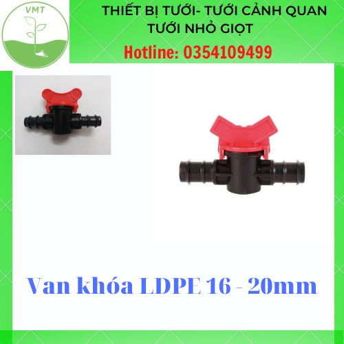 Van khóa nối ống pe 16-20mm