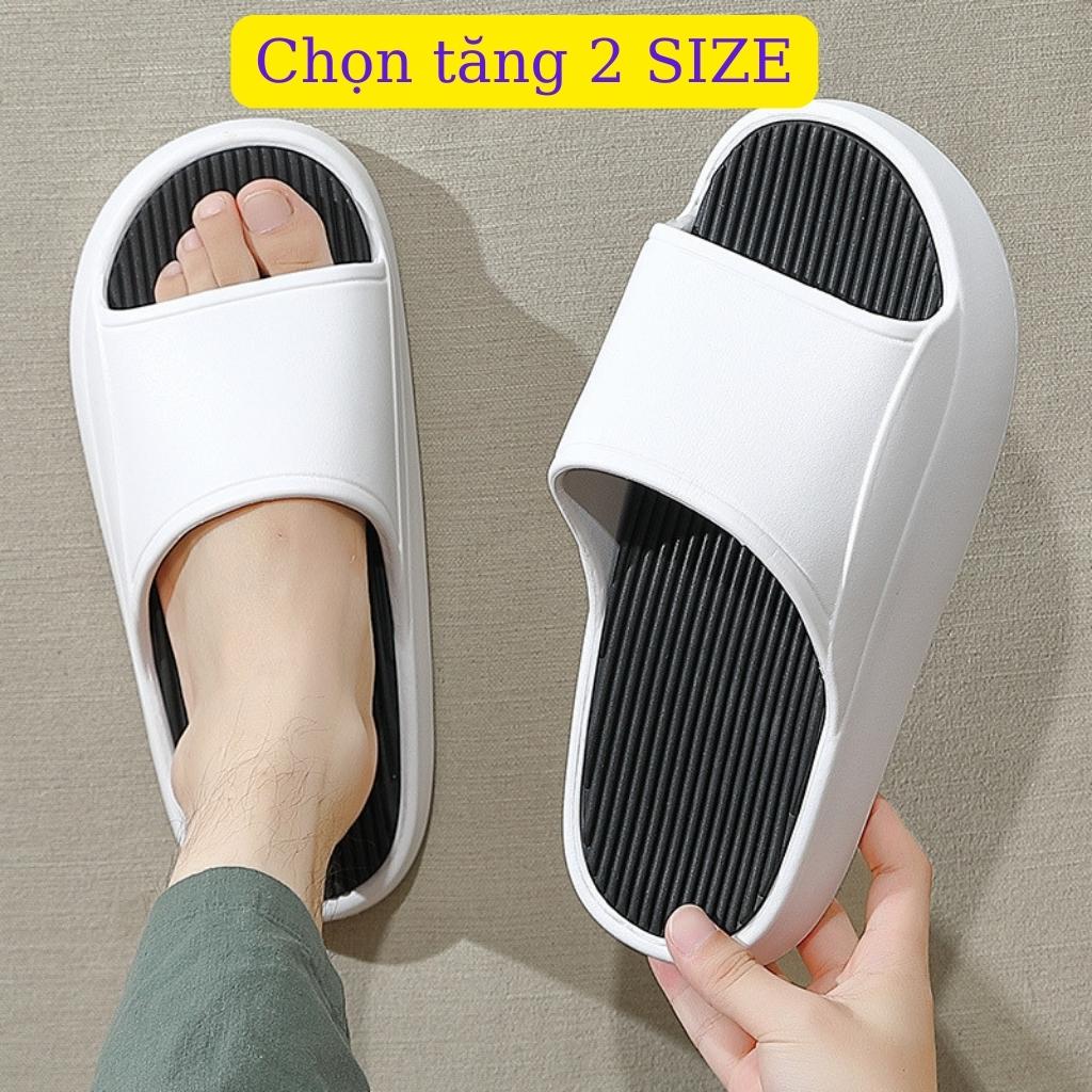Dép bánh mì đế độn Nam nữ cao 4cm chọn tăng 1- 2 size